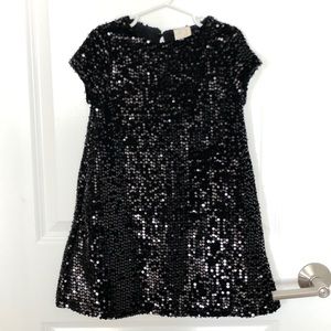 Zara Black Sequin Girls Party Dress, size 5